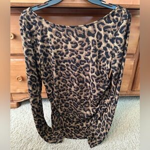 NWOT WHITE BIRCH ANIMAL PRINT TOP